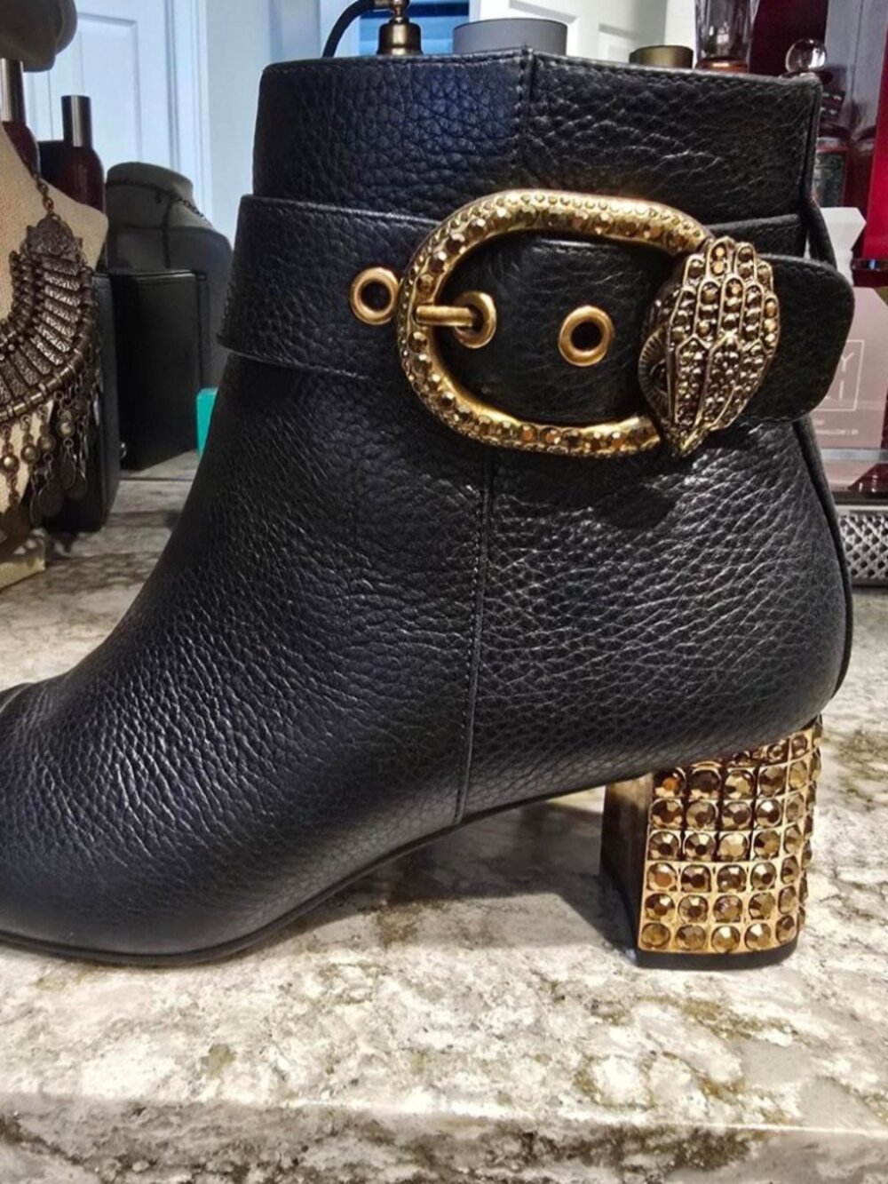 Kirk Geiger crystal boots